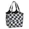 Everything Mary Black &#x26; White Check Everything Tote